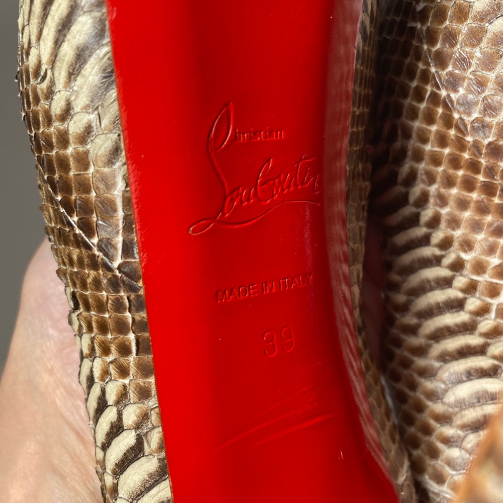 Christian Louboutin Daf daffodil heels pumps snake 39 8.5 - Picture 10 of 10
